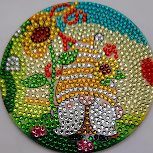 Colorful Sunflower 🌻 Gnome Coaster Floral Multiuse - Picture 2 of 4